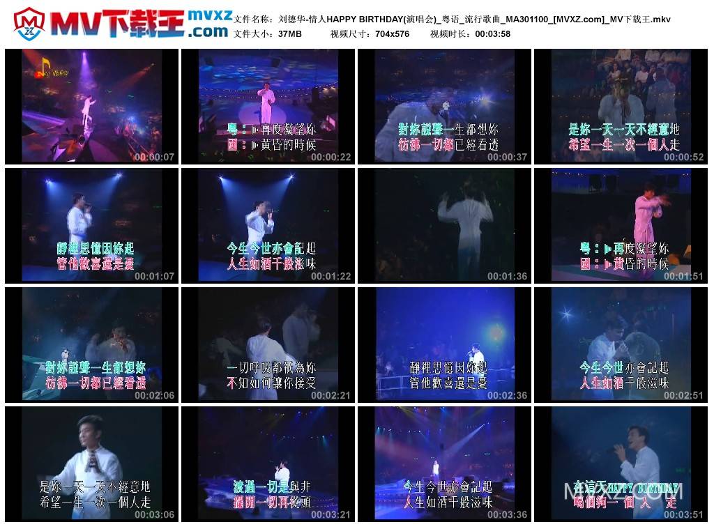 刘德华-情人HAPPY BIRTHDAY(演唱会)_粤语_流行歌曲_MA301100